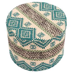 Pouf Vaqueros Coton - Bleu / Vert