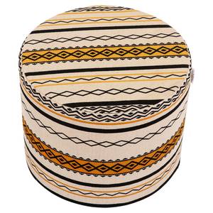 Pouf Tilcara Baumwollstoff - Gold / Schwarz