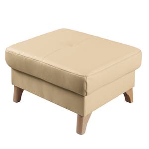 Polsterhocker London Echtleder / Kunstleder - Warmes Beige