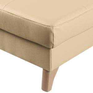 Polsterhocker London Echtleder / Kunstleder - Warmes Beige