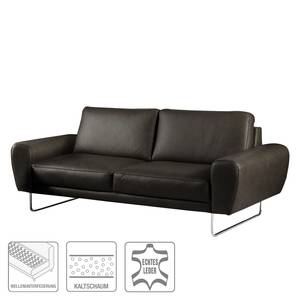 Sofa Kerman  (2-Sitzer) Echtleder - Schwarz