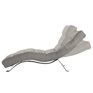 Chaise relax Kasson Microfibre Bice: Gris - Argenté