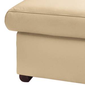 Gestoffeerde hocker Lamexa Echt leer - Warm beige