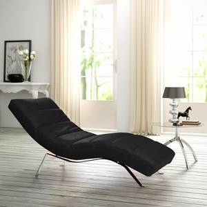 Chaise relax Kasson Microfibre Bice: Noir - Argenté