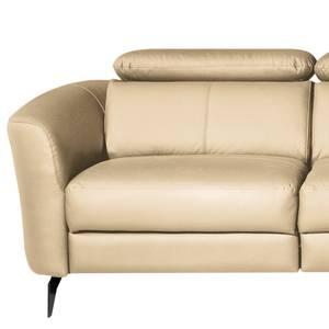 Ecksofa Leary Echtleder - Warmes Beige - Longchair davorstehend rechts - Keine Funktion