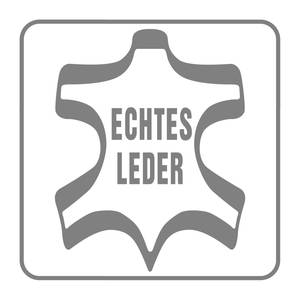 Ecksofa Leary Echtleder - Taupe - Longchair davorstehend rechts - Keine Funktion