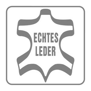 Ecksofa Leary Echtleder - Taupe - Longchair davorstehend links - Keine Funktion