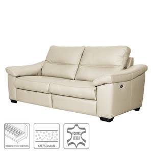 Sofa Lamexa I  (2,5 -Sitzer) Echtleder - Creme - Relaxfunktion