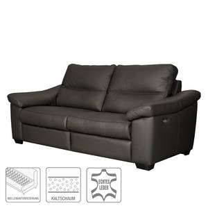 Sofa Lamexa I (2 -Sitzer) Echtleder - Dunkelgrau - Relaxfunktion