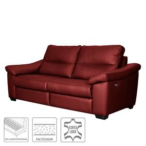 Sofa Lamexa I (2 -Sitzer) Echtleder - Rot - Relaxfunktion