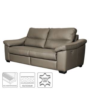 Sofa Lamexa I (2 -Sitzer) Echtleder - Taupe - Relaxfunktion