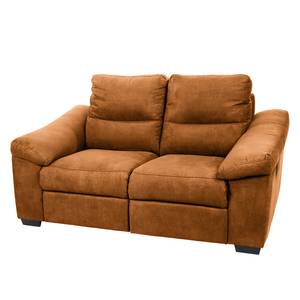 Sofa Lamexa II (2 -Sitzer) Microfaser - Cognac - Relaxfunktion