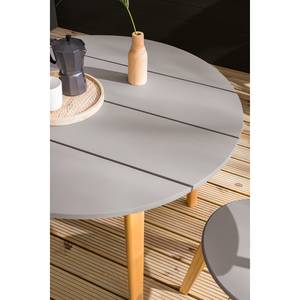 Table de jardin Lindholm II Acacia massif - Gris / Marron