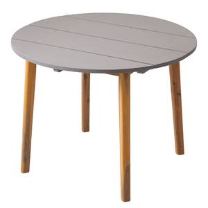 Table de jardin Lindholm II Acacia massif - Gris / Marron