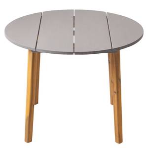 Table de jardin Lindholm II Acacia massif - Gris / Marron