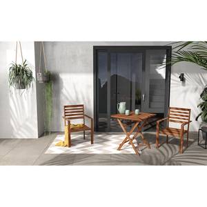 Table de jardin pliante Mimo I Acacia massif - Marron