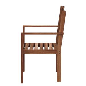 Chaises de jardin Mimo I (lot de 2) Acacia massif - Marron