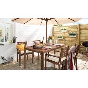 Table de jardin Mimo I Acacia massif - Marron