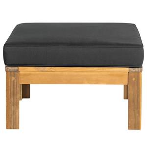 Tabouret lounge LEXI Tissu / Acacia massif - Anthracite