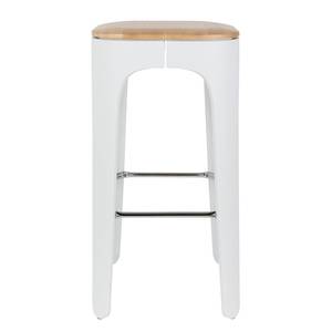 Chaise de bar Gant Frêne massif / Matière plastique - Frêne - Blanc