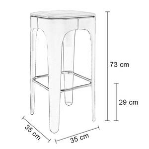 Chaise de bar Gant Frêne massif / Matière plastique - Frêne - Blanc