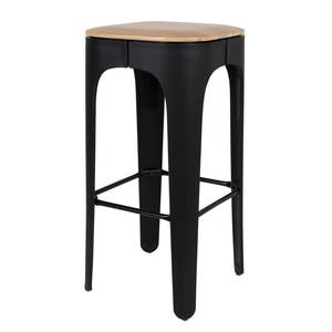 Chaise de bar Gant Frêne massif / Matière plastique - Frêne - Noir