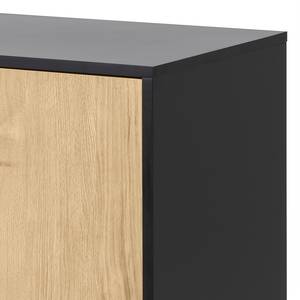 Sideboard Coogee Wildeiche Hell Dekor / Schwarz