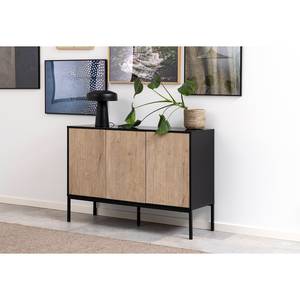 Sideboard Coogee Wildeiche Hell Dekor / Schwarz