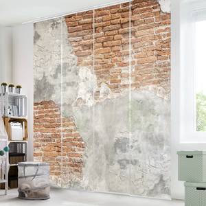 Schuifgordijnen Shabby Steen (4-delig) microvezel - Wandmontage