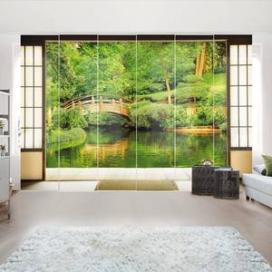 Panneau japonais Lake View (lot de 6) Microfibre - Montage au plafond