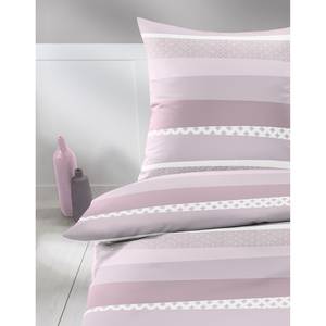 Parure de lit Iva Coton - Mauve - 155 x 220 cm + oreiller 80 x 80 cm