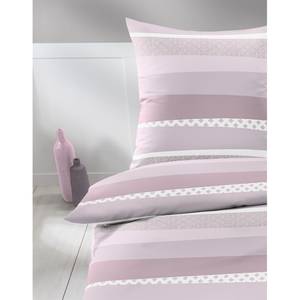 Beddengoed Iva katoen - Mauve - 155x220cm + kussen 80x80cm