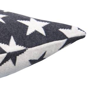 Housse de coussin T-Classic Stars Coton - Anthracite / Blanc cassé