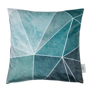 Housse de coussin T-Graphic Aquarell Velours - Bleu pétrole