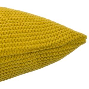 Housse de coussin T-Plain Knit Microfibre - Jaune doré