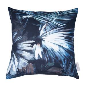 Housse de coussin T-Water Leaves Coton - Bleu / Blanc