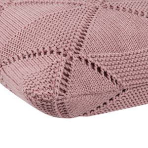 Housse de coussin Purl Tissu mélangé - Rose vieilli