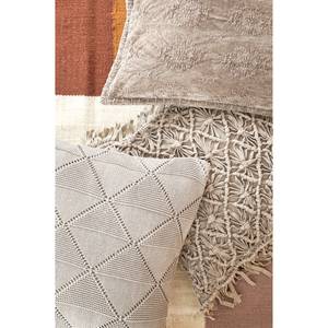 Housse de coussin Fringe Tissu mélangé - Taupe