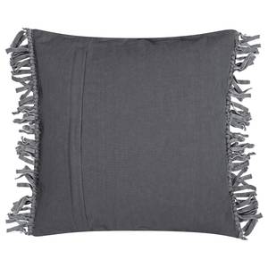 Housse de coussin Fringe Tissu mélangé - Gris