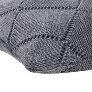 Housse de coussin Purl Tissu mélangé - Gris