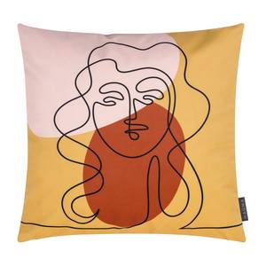 Housse de coussin Modern Tissu mélangé - Jaune mangue