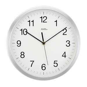 Horloge murale Keswick Horloge - Argenté / Blanc - Diamètre : 30 cm