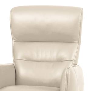 Fauteuil relax Amapa Cuir véritable - Crème