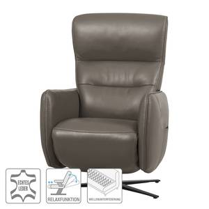 Fauteuil relax Amapa Cuir véritable - Gris