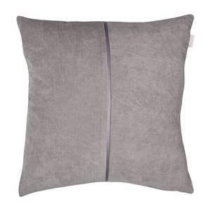 Housse de coussin Cord Polyester - Gris clair - 45 x 45 cm