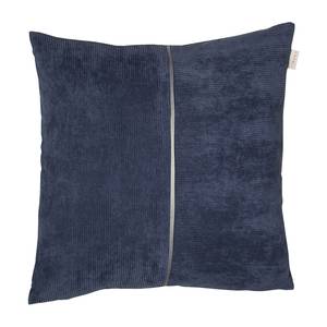 Housse de coussin Cord Polyester - Bleu jean - 45 x 45 cm