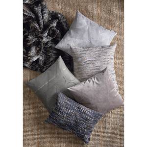 Coussin 1305 Tissu mélangé - Gris - 45 x 45 cm