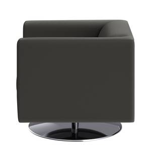 Fauteuil Wilno  X Cuir pigmenté - Anthracite