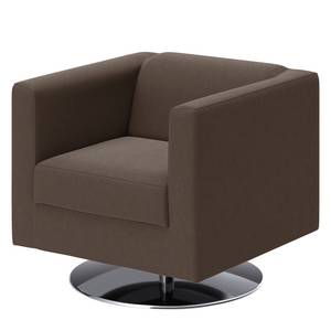 Fauteuil Wilno V Cuir véritable - Marron foncé