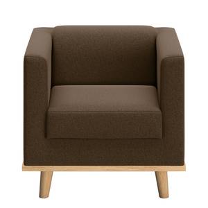 Fauteuil Wilno XVIII Aspect cuir vieilli - Marron bison